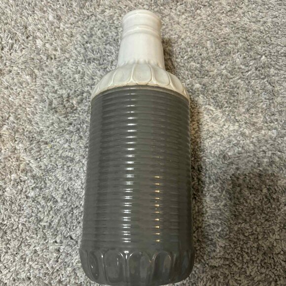 Like New Ceramic Dark Gray & White Vase - Picture 3 of 4